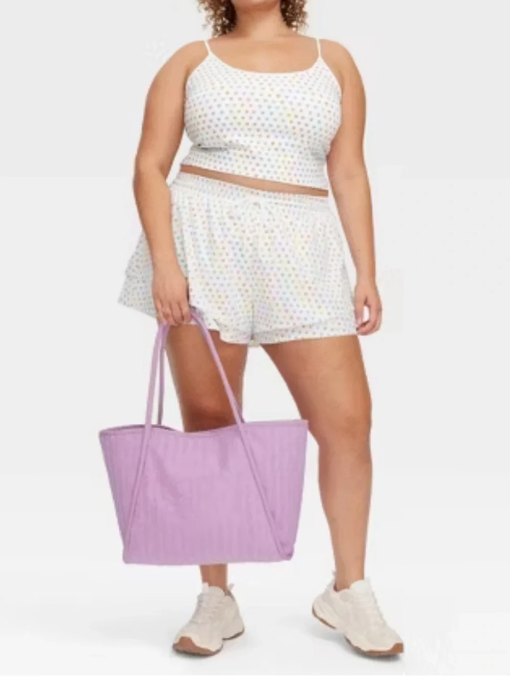 Roller Rabbit Lilac Quilted Logo Tote